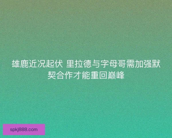 雄鹿近况起伏 里拉德与字母哥需加强默契合作才能重回巅峰